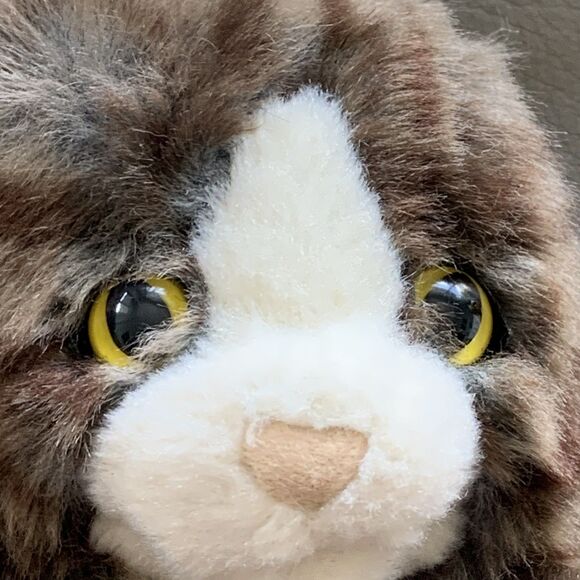 Folkmanis 7" Brown White Little Cat Kitten Stuffed Animal Plush Hand Puppet EUC - Picture 10 of 14